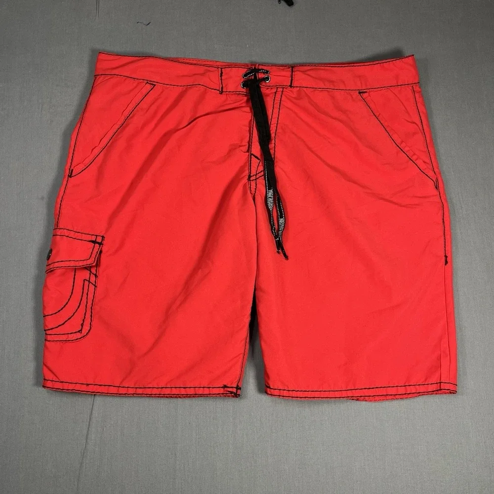 True Religion Boardshorts Men's Sz 42 Pocket Cargo Swim Trunks